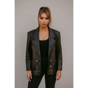 Pia‎ Rucci Vintage Leather Jacket Size Medium